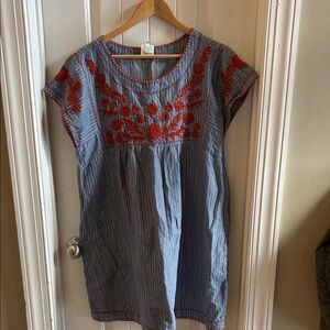 Sister Mary embroidered tunic dress